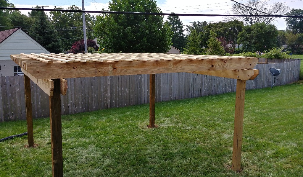 What the pergola will look like when it is done